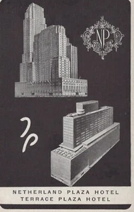 Netherland Plaza & Terrace Plaza Hotels - Cincinati, Ohio - unposted litho - Bild 1 von 3