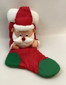 Midwestern Home Products Christmas Stocking 3D Santa Claus Nylon 19 Inch - Picture 1 of 9