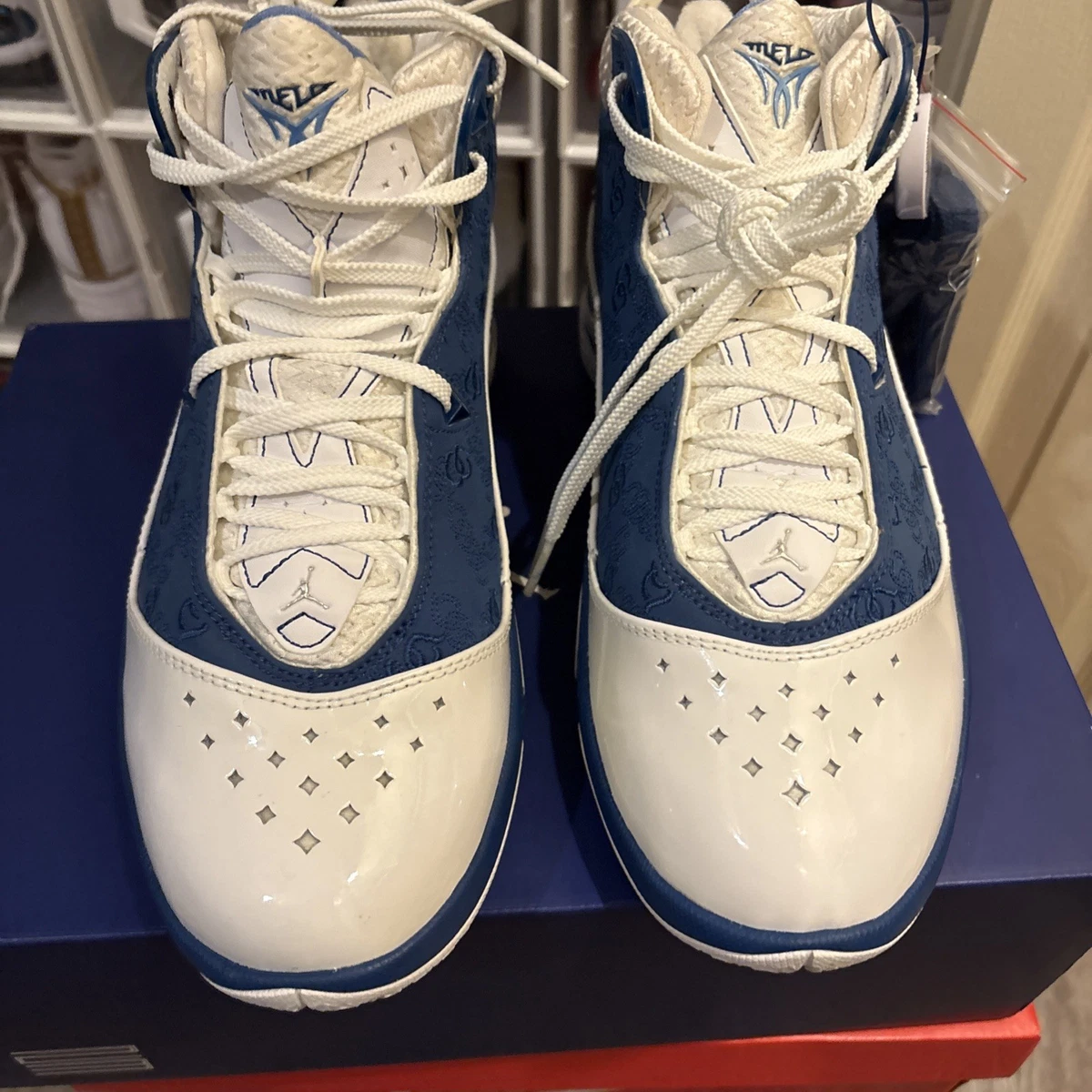 Jordan Melo 5 White Unversity Blue for Sale | Authenticity