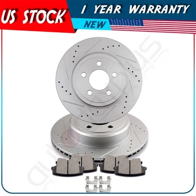 Rotores de freno traseros y pastillas de cerámica para Chrysler 300 Dodge Challenger Magnum Foto 1 de 4