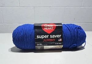 Red Heart Super Saver Jumbo Knitting Crochet Yarn 10.3oz Of 14oz (Royal Blue) - Picture 1 of 5