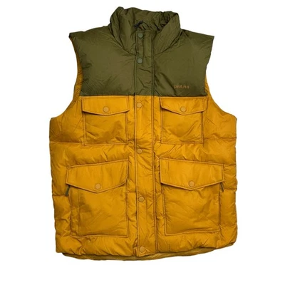 Prana Full Zip Down Puffer Vest Outdoors Men’s Size M Brown Orange  - Image 1 of 4