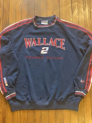 Moletom masculino Chase Authentics Rusty Wallace Penske Racing todo bordado G - Imagem 1 de 4