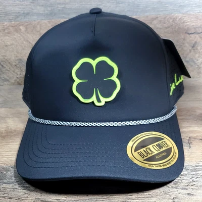 Black Clover Men's Neon Nights Snapback Rope Golf Hat Cap Black NEW With Tags - Image 1 of 4