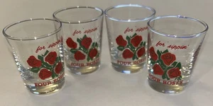 VIER ROSEN BOURBON WHISKEY SCHNAPSGLAS KONVOLUT (4) "For Sippin" - Bild 1 von 9