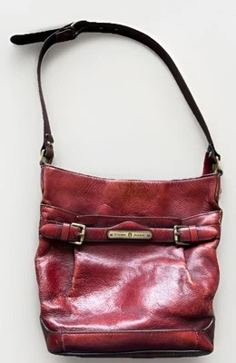 VTG Etienne Aigner Antic Red Leather Hobo Adjustable Shoulder Bag Rustic Boho - Image 1 of 4