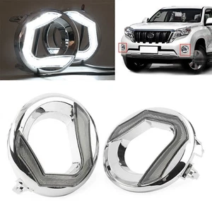 LED Daytime Running Fog Light Lamp DRL Fits Toyota Land Cruiser Prado 2014-2015 - Foto 1 di 6