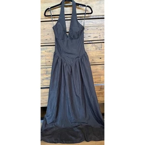 More To Come Maxi Dress Women's XS Black Halter Formal Evening Lined - Picture 1 of 11