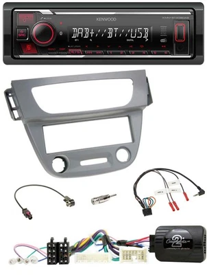 Kenwood Lenkrad Bluetooth USB DAB Autoradio für Renault Megane 3 2012-2014 grau - Bild 1 von 4