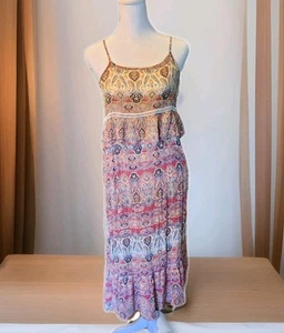 Girl’s Art Class Maxi Summer Dress Spaghetti Straps Ruffles Size Large 10/12 - Picture 1 of 5