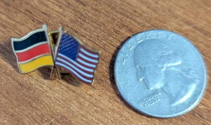 Deutschland Nationalflagge Freundschaft USA Emaille Pin Anstecker - Bild 1 von 2