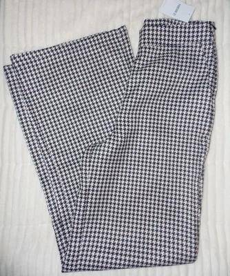 NUEVO NUEVO CON ETIQUETAS Forever 21 Pantalones de tiro alto pata de gallo Vestido Pantalones de trabajo Pierna ancha S Foto 1 de 4