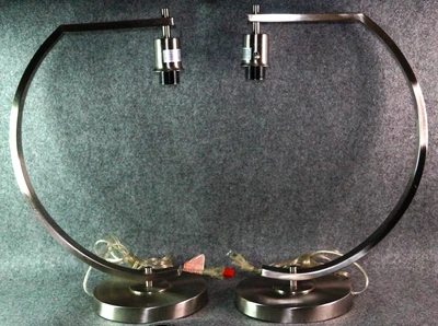 2X Lámpara de Mesa Adesso - Luz de Escritorio Moderna de Acero Cepillado | Brazo Fijo, Diseño Elegante Foto 1 de 4