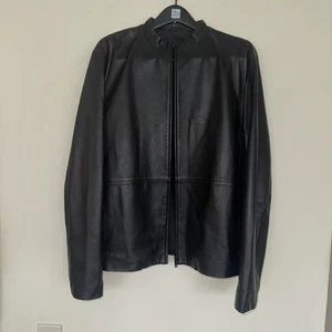 Theory Morvek Black New Leather Zip Motto Jacket - Size 2XL XXL Soft Gorgeous - Picture 1 of 6