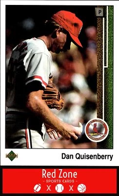 1989 Upper Deck - #533 Dan Quisenberry NM Set Break. - Image 1 of 2