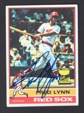 Fred Lynn 1976 Topps Autographed Card #50