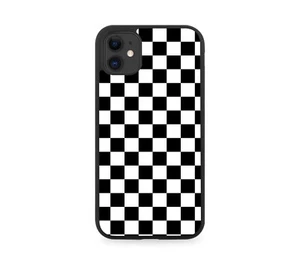 Black and White Chequered Squares Phone Case Chess Pattern Design Retro B723 - Picture 1 of 2