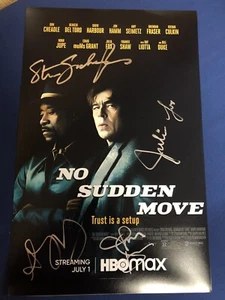 NO SUDDEN MOVE CAST SIGNED AUTOGRAPHED 11X17 MOVIE POSTER STEVEN SODERBERGH RARE - Picture 1 of 11