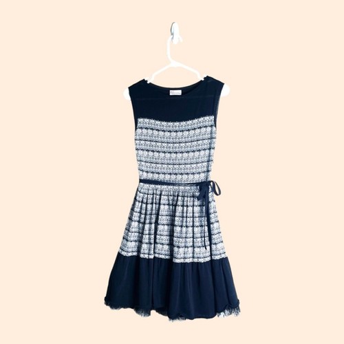 Abito svasato in maglia floreale Valentino ROSSO