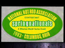 NHRA Springnationals  Columbus, Ohio 1983 Original Vintage Racing Decal/Sticker