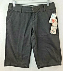 Split Black Casual Lightweight Bermuda Shorts Juniors 5 Waist 30 - Picture 1 of 12