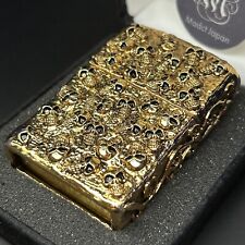 Zippo Skull Jacket Lighter Men's Accessory 5 Sides Design Gold Ibushi Skull