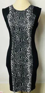 Rachel Roy Black Snake Print Stretch Bodycon Dress Size M  - Bild 1 von 3