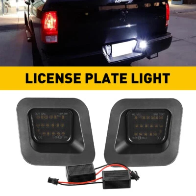 Para RAM 2010-2018 1500 2500 3500 LED Luces de matrícula Lámparas 5500K Blanco Foto 1 de 4