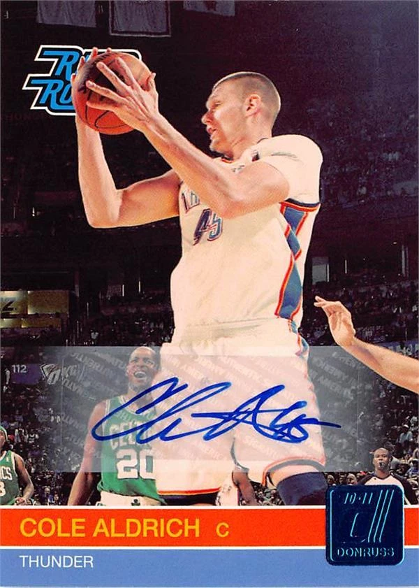 Cole Aldrich signed basketball card 2010 Donruss Rated Rookie #238 LE 193/399 - Image 1 of 1