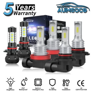For Chevrolet Malibu 2013-2015 LED Headlight Kit Hi/Lo Fog Beam Bulbs Cool White - Picture 1 of 13