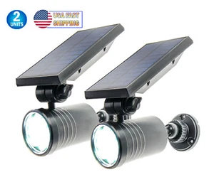 Solar Powered Motion Security Spotlight Light Outdoor Waterproof  360° Rotatable - Picture 1 of 13