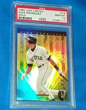 ALEX RODRIGUEZ ROOKIE RC 1995 LEAF LIMITED GOLD #19 MARINERS PSA 10 🔥GOLD FOIL