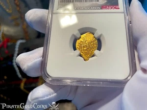 MEXICO 1 ESCUDO 1711 "DATED- 1715 FLEET SHIPWRECK" NGC 45 PIRATE GOLD COINS - Picture 1 of 12