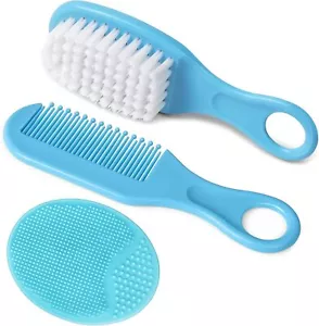 Aolso Baby Hair Brush, 3PCS Baby Hair Brush and Comb Set, Cradle Cap Brush and & - Picture 1 of 1