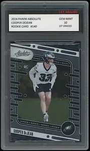 Cooper DeJean 2024 Panini Absolute 1st Graded 10 Rookie Card Philadelphia Eagles - Bild 1 von 1