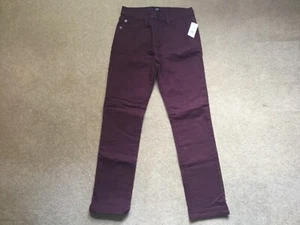 NWT Gap Kids Boys Size 10 Regular Wine Burgundy Red Color Stretch Slim Jeans - Picture 1 of 4