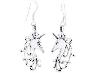 Nima Unicornio Pendientes 925er Plata Símbolo Joya - Nuevo - Picture 1 of 1