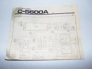Vintage Original Pioneer C-5600A Hi-Compact Stereo Paper Owner Schematic Diagram - Picture 1 of 6