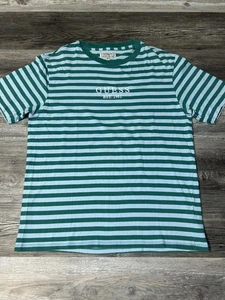 Vintage 90er Guess Originals grün gestreift bestickt gestreift Shirt L/XL - Bild 1 von 4