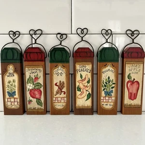 Apple Strawberry Spice Bottle Jar Kitchen Wall Decor Country Farm Home Décor - Picture 1 of 9