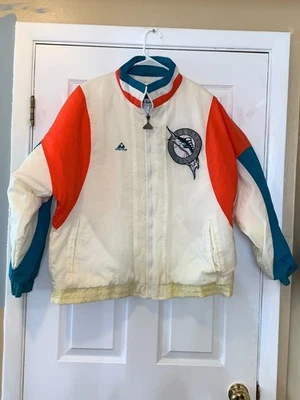 VINTAGE MLB FLORIDA MARLINS MENS LARGE APEX ONE JACKET - Image 1 of 4