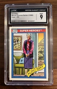 1990 Impel Marvel Universe Aunt May Super Heroes #28 CGC 9 Mint - Bild 1 von 2