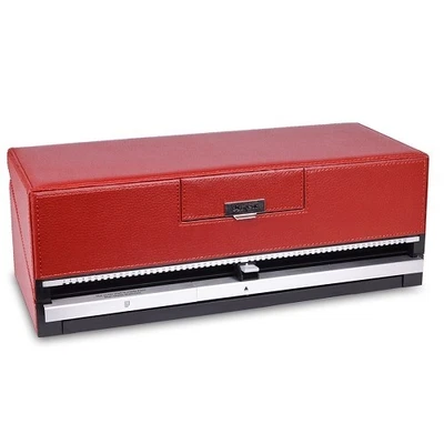 DiscGear Disc Selector 120HD imitación cuero rojo CD y DVD estuche de almacenamiento - CAJA ABIERTA Foto 1 de 4