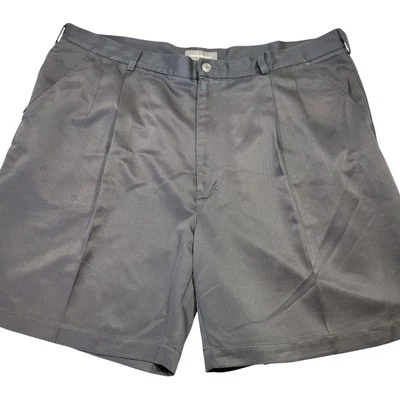 Croft Barrow Black Shorts Preppy Pleats Classic Chinos Lightweight Men's Size 44 - Image 1 of 4