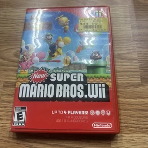 New Super Mario Bros. Wii (Nintendo Wii, 2009) CIB Complete w/ Manual Video Game - Picture 1 of 9