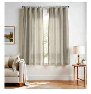 NUEVO- Pack De 2 Paneles Cortinas Ropa de cama Mezcla Cortinas Verde Claro 72" L x 50" W - Imagen 1 de 11