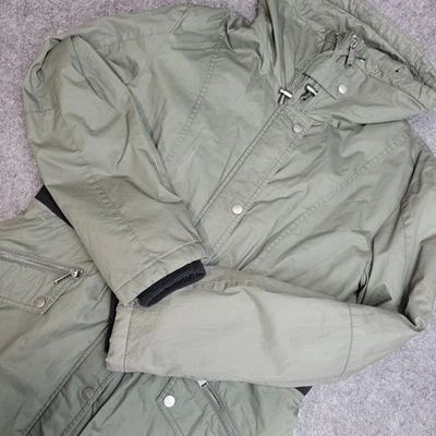 Chaqueta Parka DKNY Anorak Para Mujer Verde Mediana Regular Manga Larga A Presión Cremallera Completa Foto 1 de 4