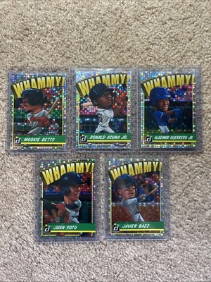 WHAMMY!! 2019 Donruss Baseball Set of all 5 - SOTO, ACUNA, VLAD JR, BAEZ, MOOKIE - Image 1 of 4