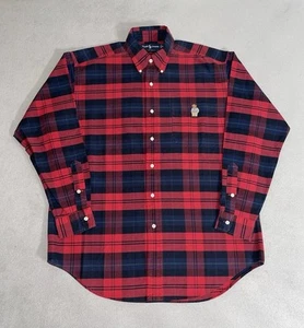 Vintage Ralph Lauren Polo Bear rot kariert Knopf Hemd Flanell Gr. M Hip Hop 90er - Bild 1 von 7