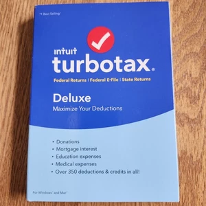 TURBOTAX 2016 Deluxe CD Software - Excellent Condition - Picture 1 of 2